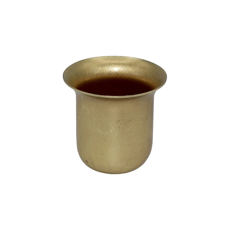 Creative Hobbies Brass Metal Candle Holder Cups - Pack of 20 - Fits Standard Tapered Wax Candles or Votive Pegs - Brass Color Finish - Tabletop Candle Holders for Wedding Occasion - Image 5
